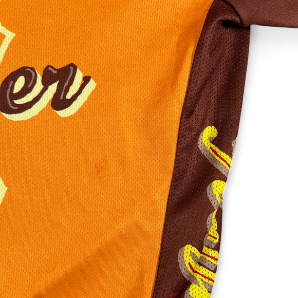 Bridgeport Brewing Cycling Jersey Adult LARGE Orange Retro Haymaker Ale Rooster - Picture 8 of 11